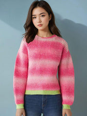 Kotty Women Cotton Striped Printed Pullover