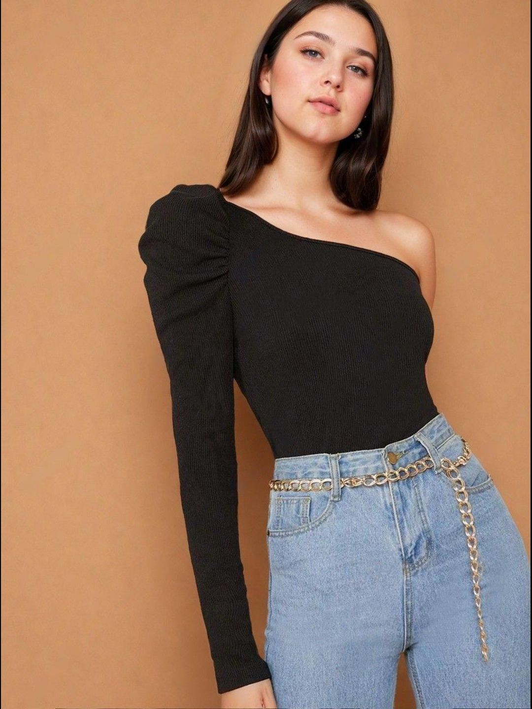 Kotty Women Solid One Shoulder Top