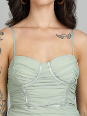 Kotty Women Ruched Bodycon Midi Dress