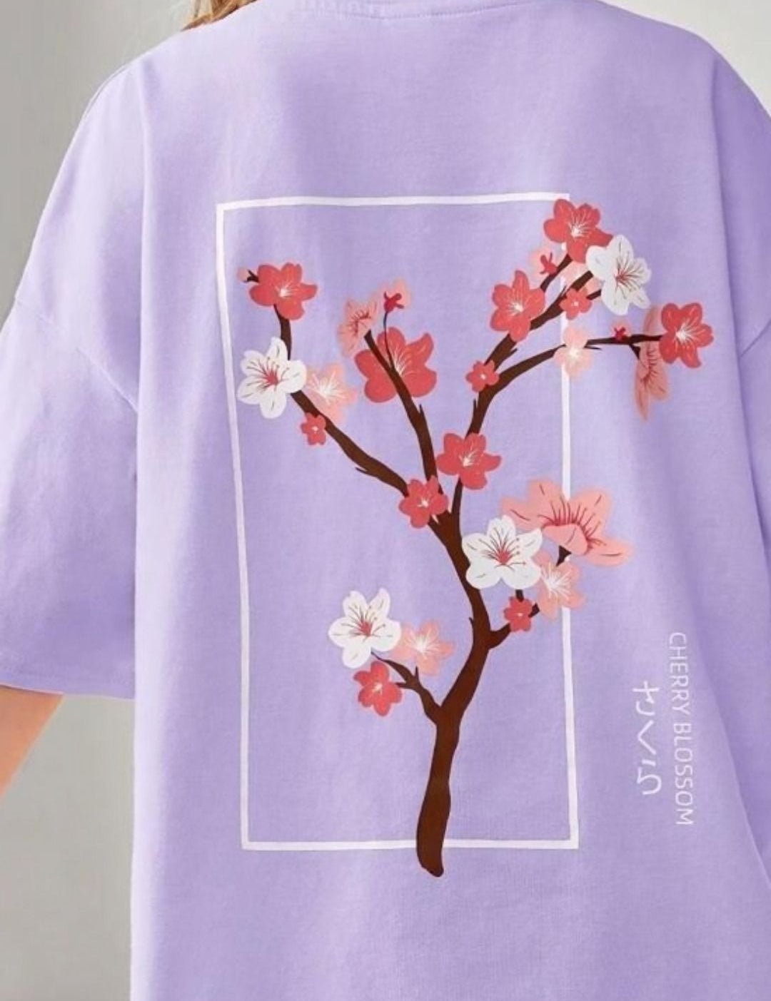 Kotty Girls Graphic Printed Round Neck Cotton Oversized T-shirt