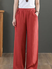 Kotty Women Relaxed Straight Leg High-Rise Pleated Trousers