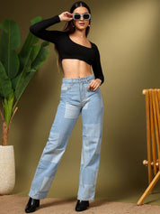 Kotty Women Straight Fit High-Rise Stretchable Jeans