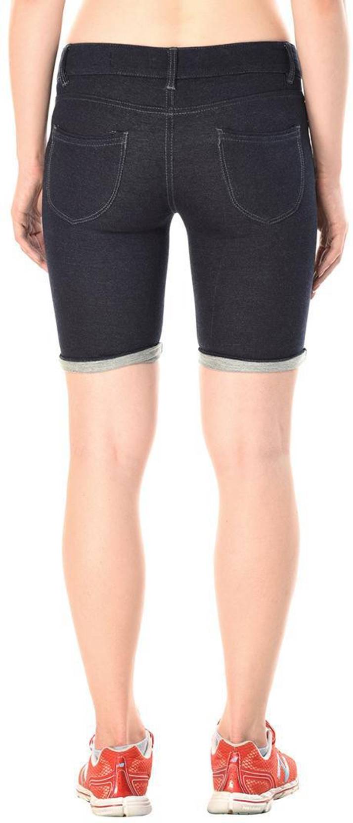 KOTTY  Embellished Women Denim Black Denim Shorts