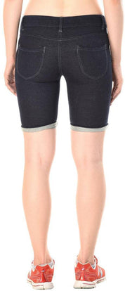 KOTTY  Embellished Women Denim Black Denim Shorts