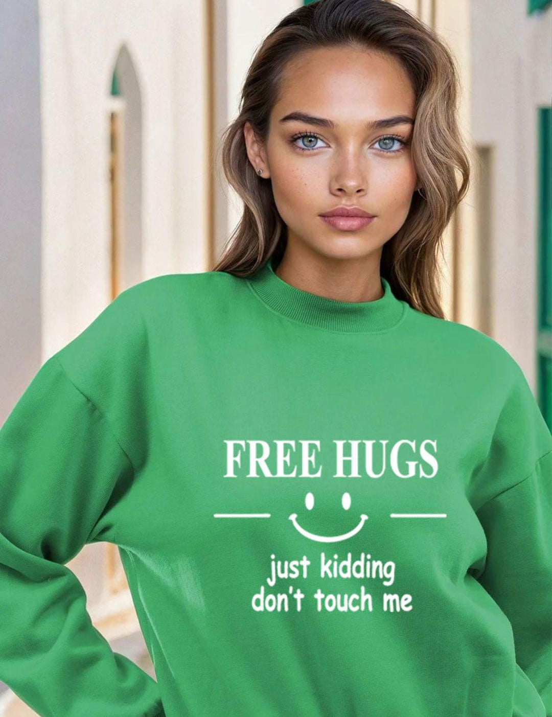 Kotty Women Typography Printed Round Neck Full Sleeve Sweatshirt