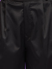 Kotty Women Relaxed Straight Leg Straight Fit High-Rise Easy Wash Pleated Trousers