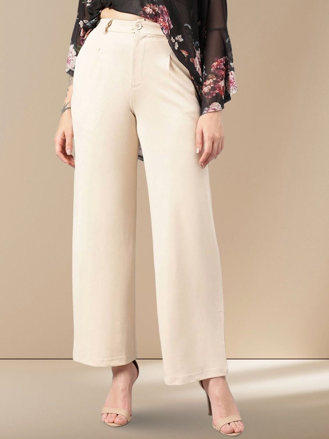 Kotty Women Straight Fit High-Rise Parallel Trouser