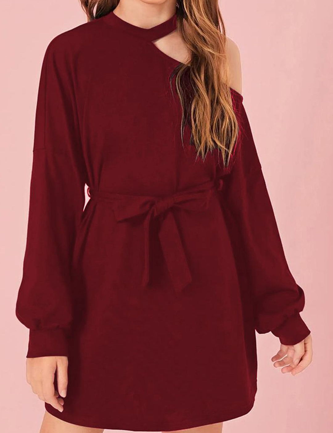 Kotty Cold-Shoulder A-Line Dress