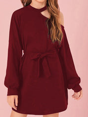 Kotty Cold-Shoulder A-Line Dress