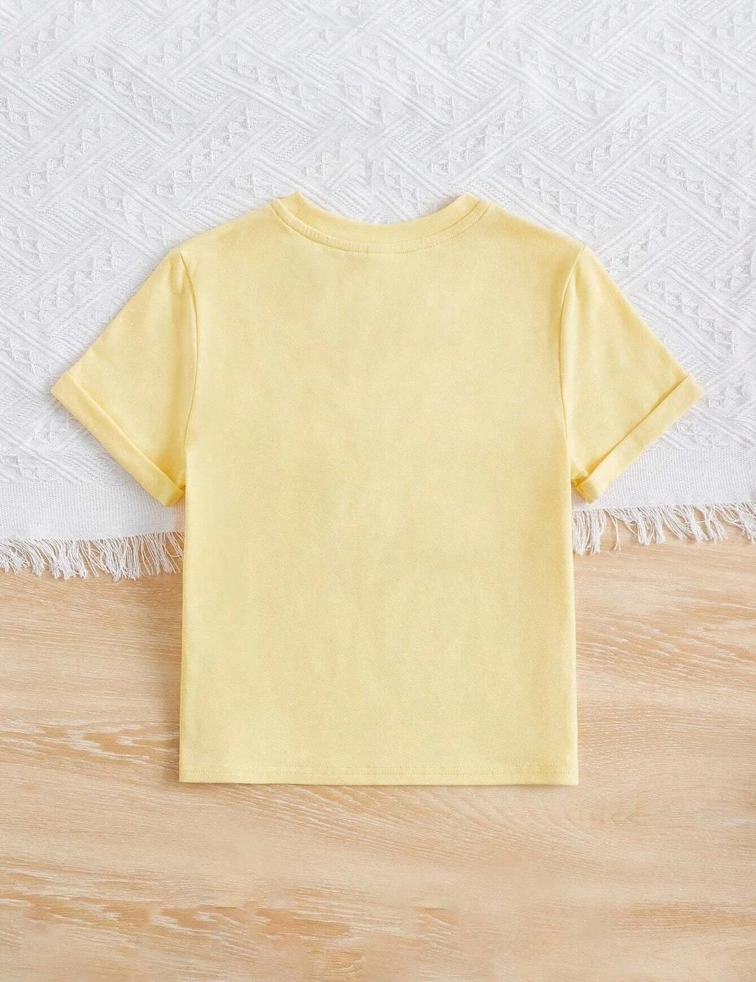 Kotty Girls Graphic Printed Round Neck Cotton Oversized T-shirt