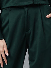 Kotty Women Colourblocked High-Rise Easy Wash Trousers