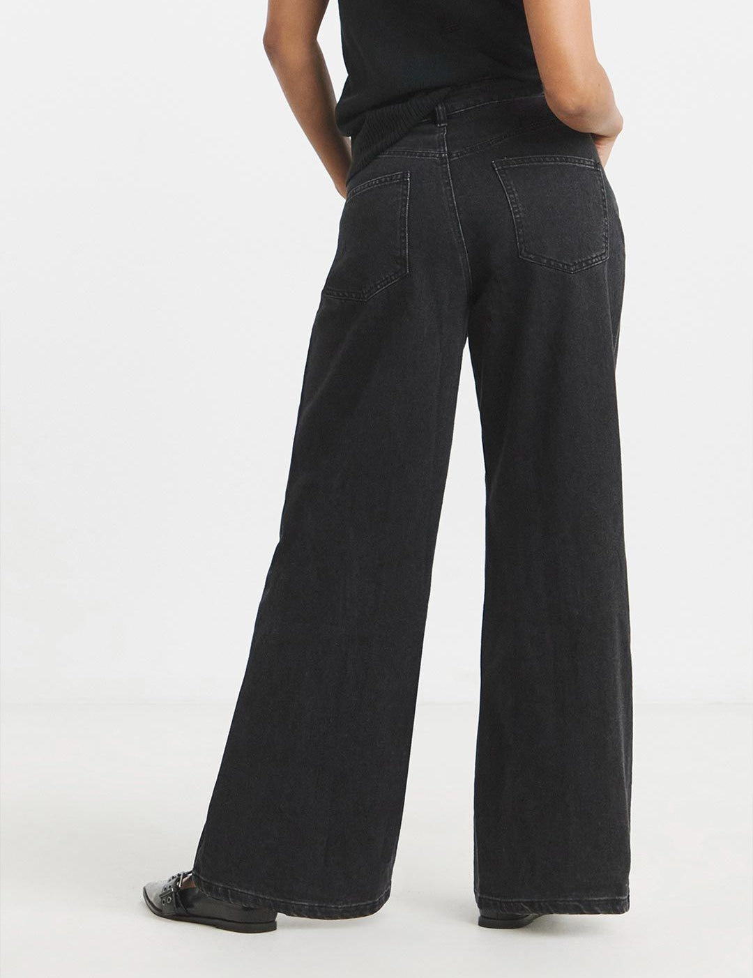 Kotty Women Wide Leg High-Rise Cotton Non Stretchable Jeans