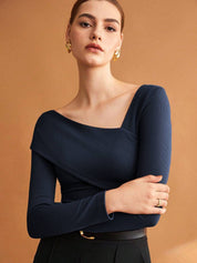 Kotty Cotton Women V-Neck Regular Fitted Top