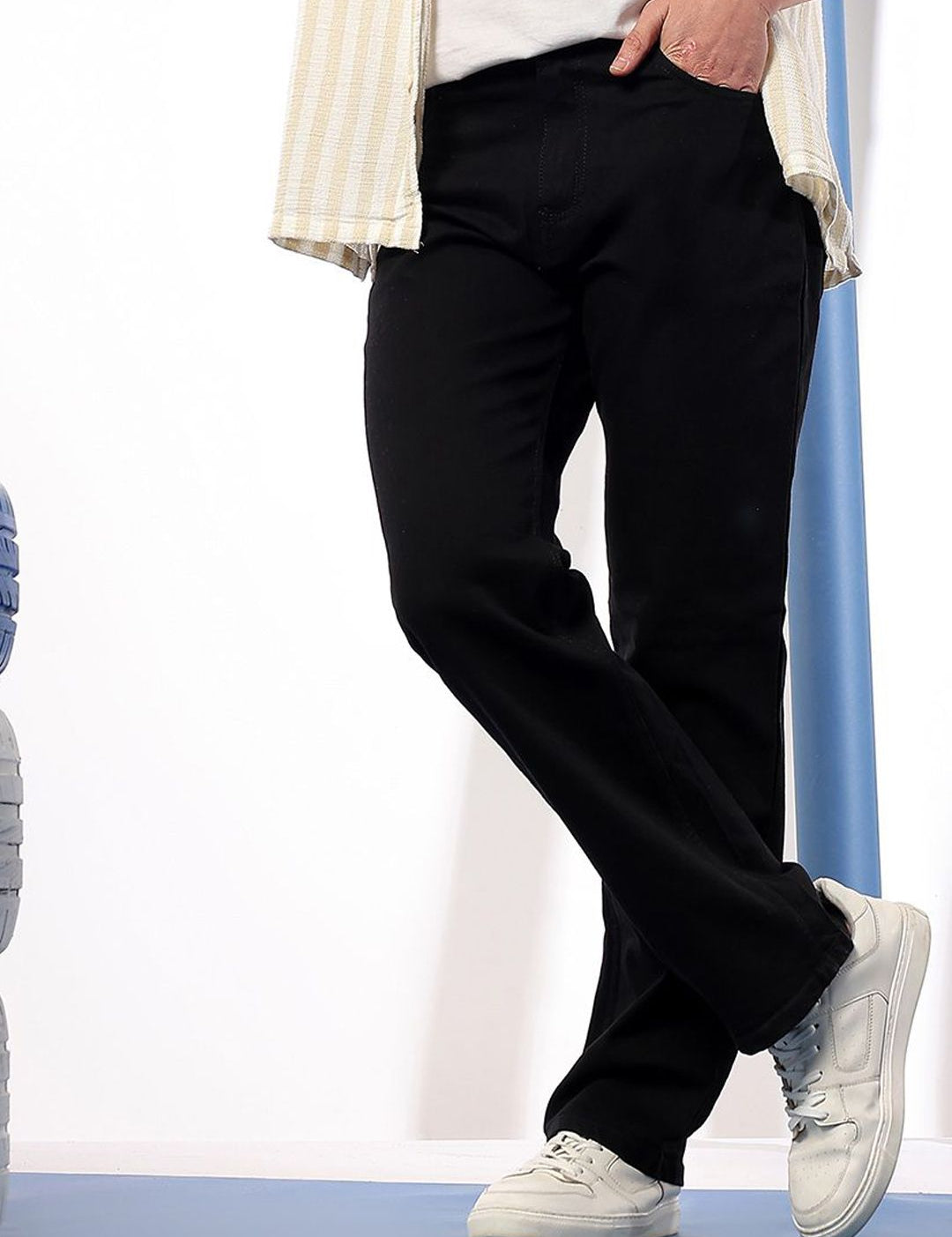 Kotty Men Comfort Regular Fit Mid-Rise Stretchable Jeans