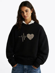 Kotty Women Graphic Printed Round Neck Full Sleeve Pullover Sweatshirt