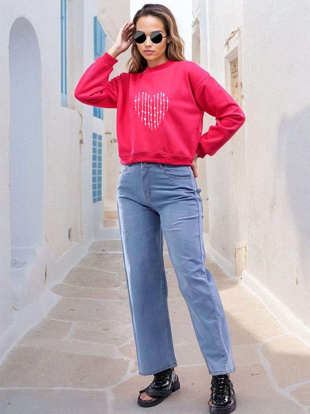 Kotty Women Full Sleeve Graphic Printed Sweatshirt