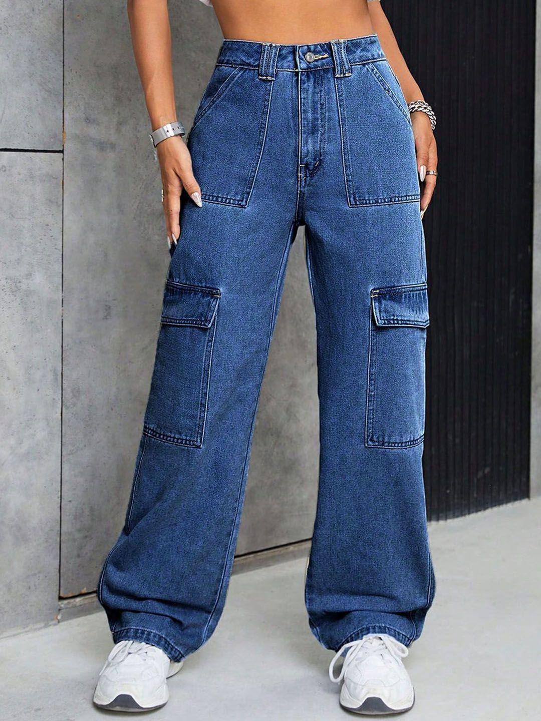 Kotty Women Straight Fit High-Rise Stretchable Jeans