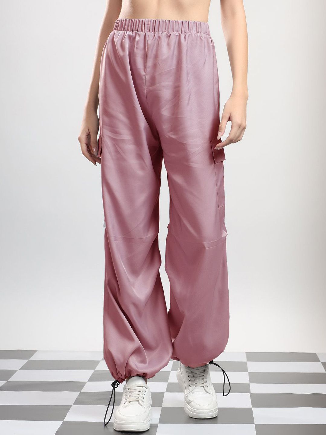 Kotty Women Jogger High-Rise Parachute Trousers
