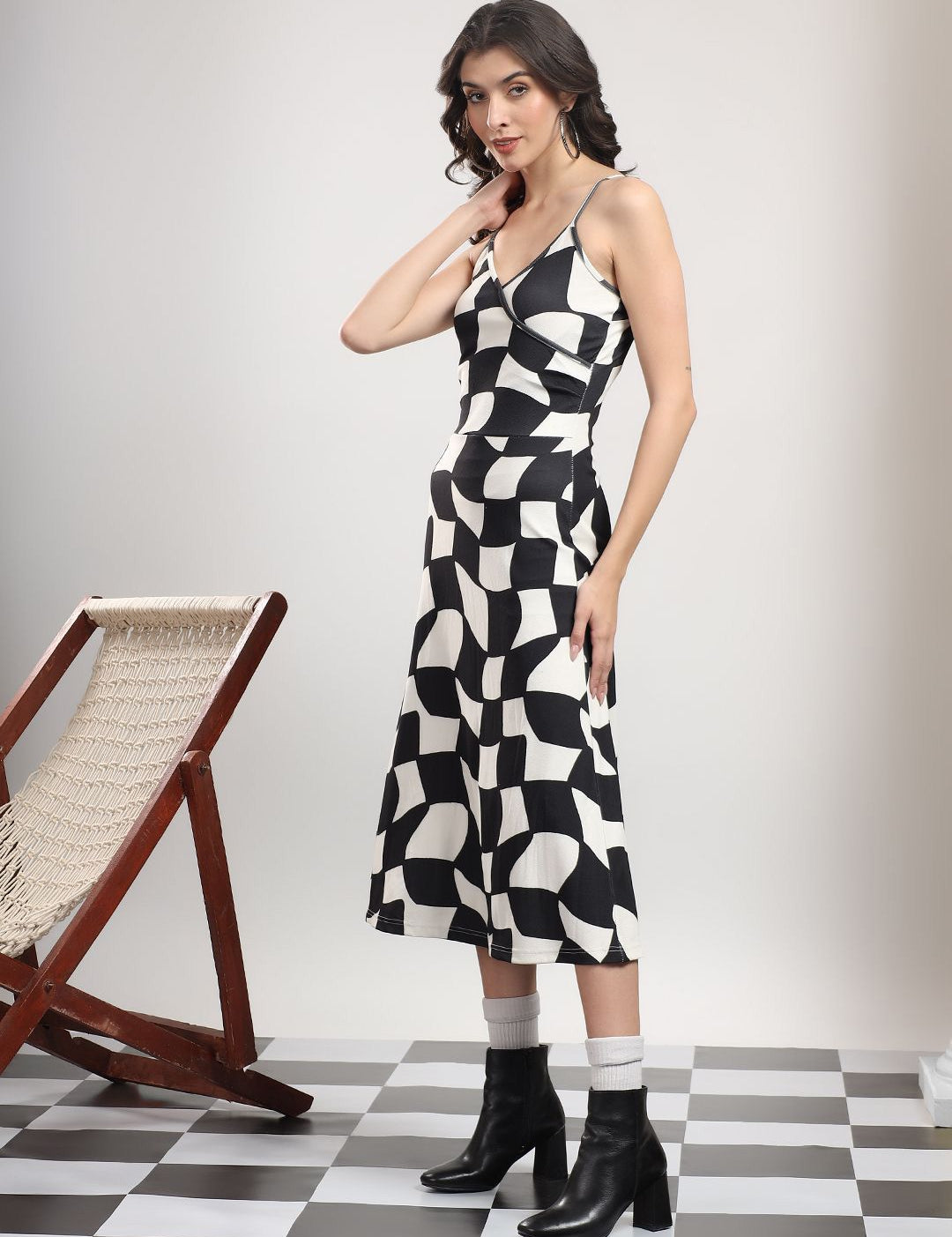 Kotty Women Checked A-Line Dress