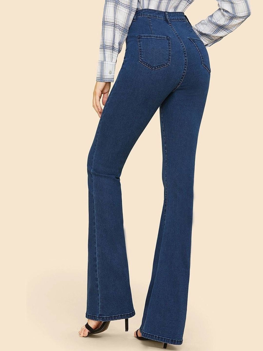 Kotty Girls Flared High-Rise Stretchable Jeans