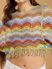 Kotty Women Self Design Cotton Corset Crop Top