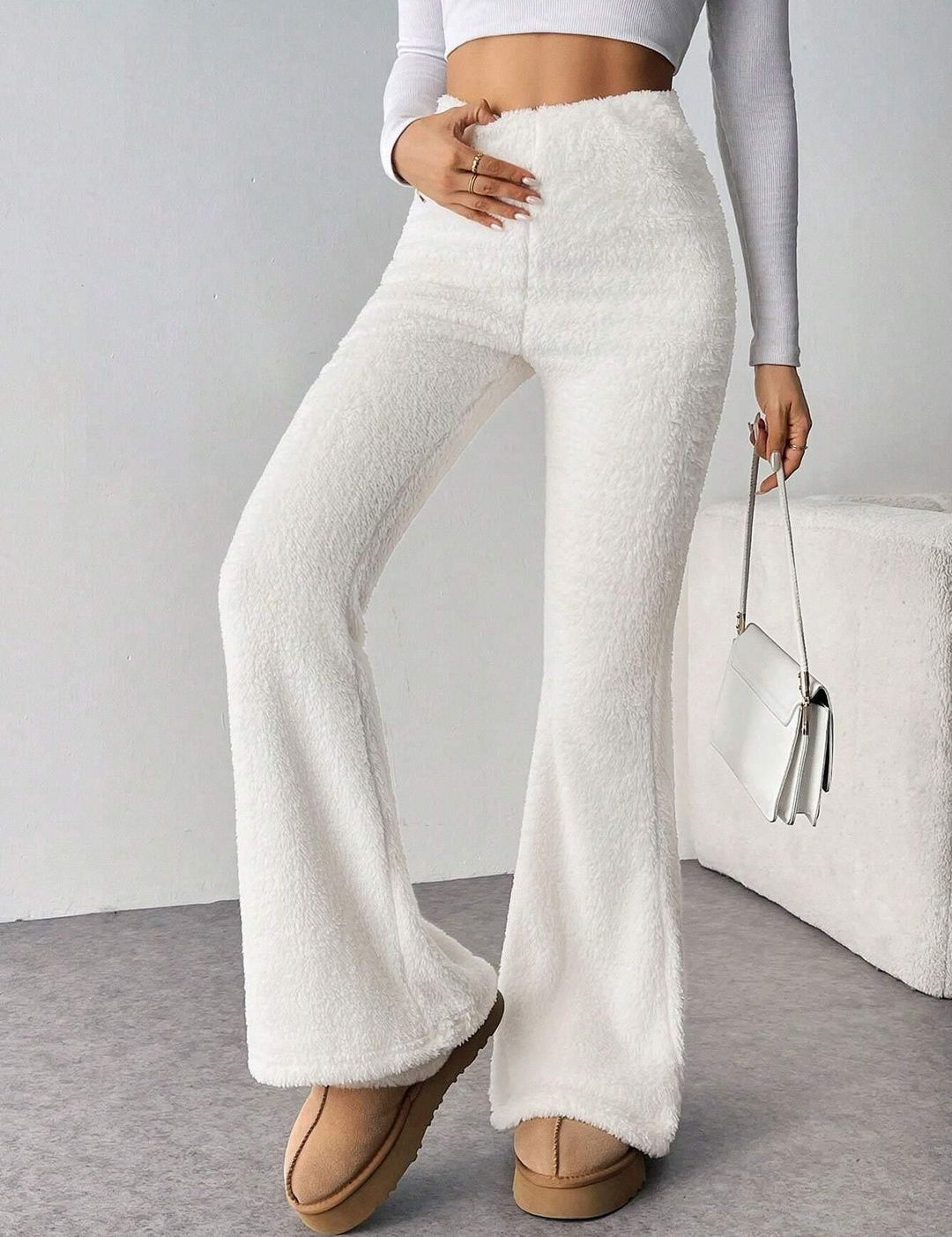 Kotty Women Boot-Cut High-Rise Easy Wash Trousers