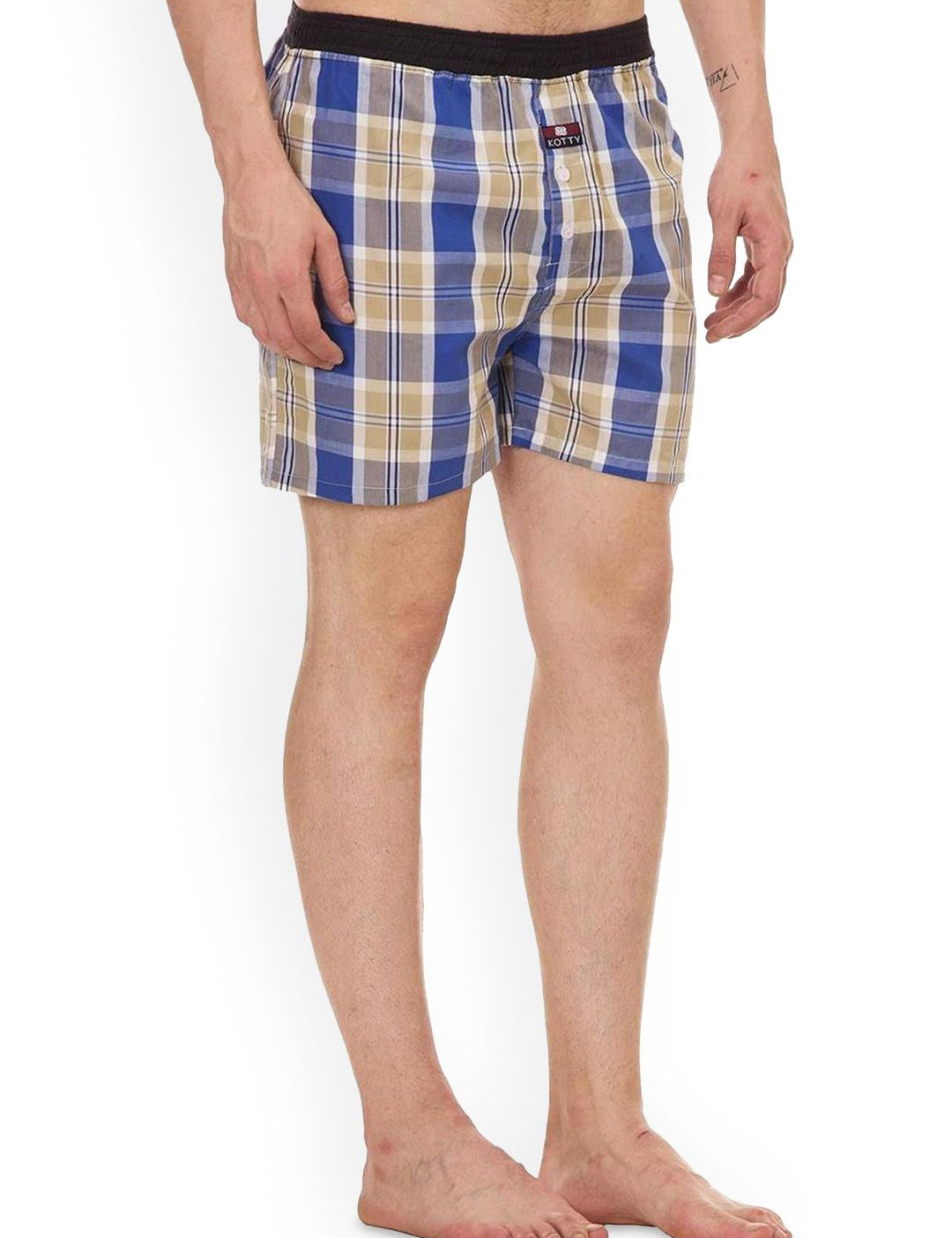 Kotty Men Checked Mid-Rise Boxer KTTNEWBOXER20S