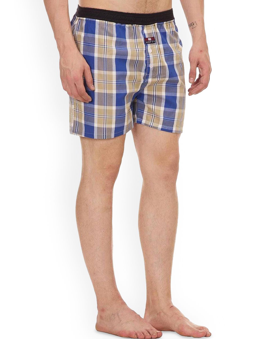 Kotty Men Checked Mid-Rise Boxer KTTNEWBOXER20S