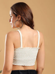 Kotty Embellished Cotton Crop Top