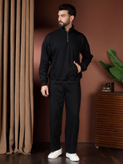 Kotty High Neck Acrylic Sweatshirt With Joggers