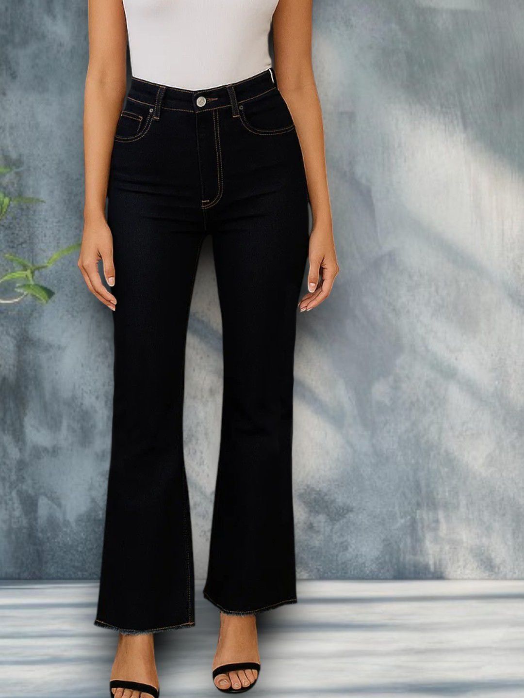 Kotty Women Bootcut Fit High-Rise Stretchable Jeans