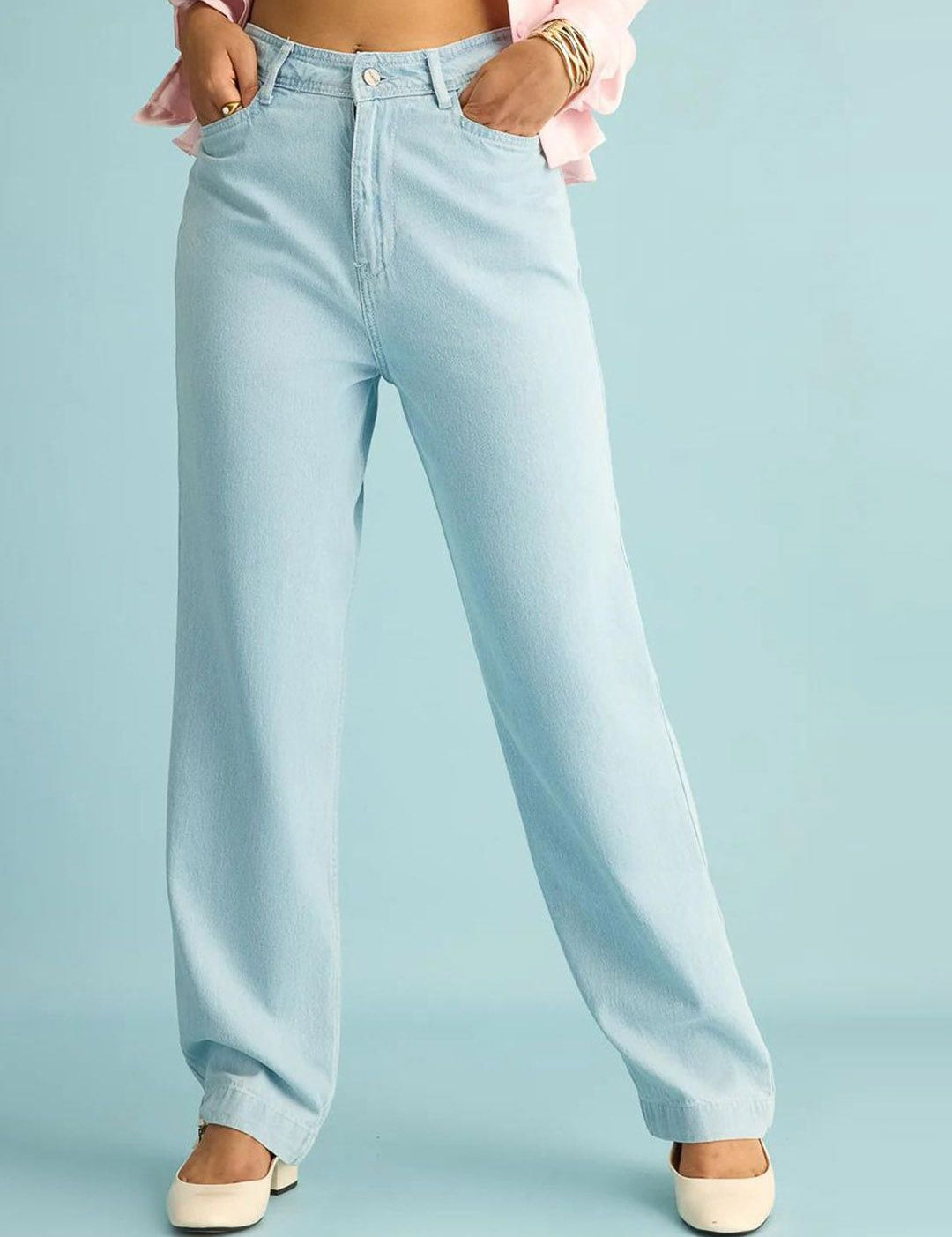 Kotty Women Jean Straight Fit High-Rise Stretchable Jeans