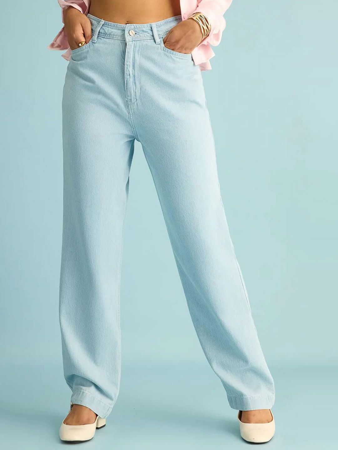 Kotty Women Jean Straight Fit High-Rise Stretchable Jeans