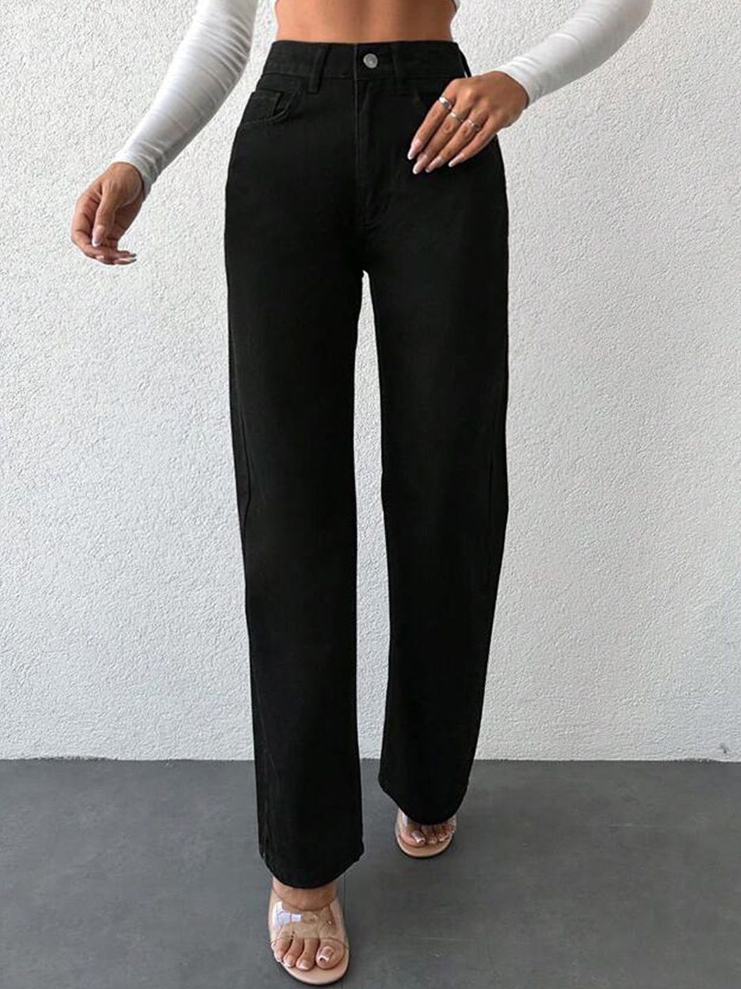 Kotty Women Jean Straight Fit High-Rise Stretchable Jeans