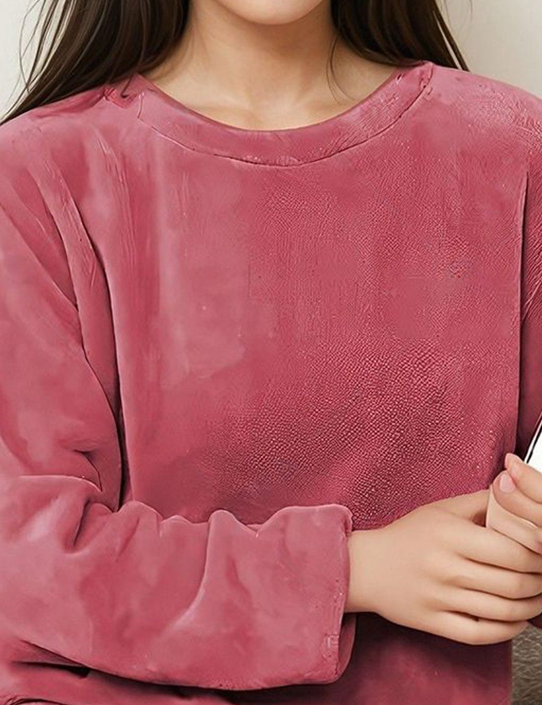 Kotty Velvet Round Neck Winter Nightsuit