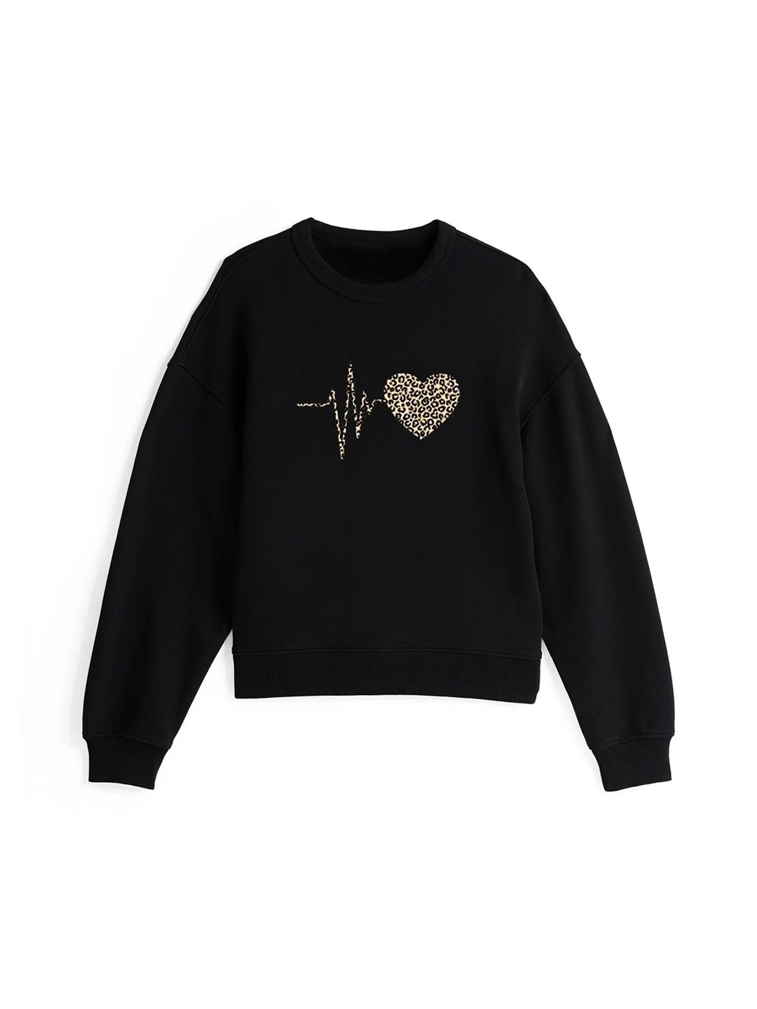 Kotty Women Graphic Printed Round Neck Full Sleeve Pullover Sweatshirt