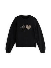 Kotty Women Graphic Printed Round Neck Full Sleeve Pullover Sweatshirt