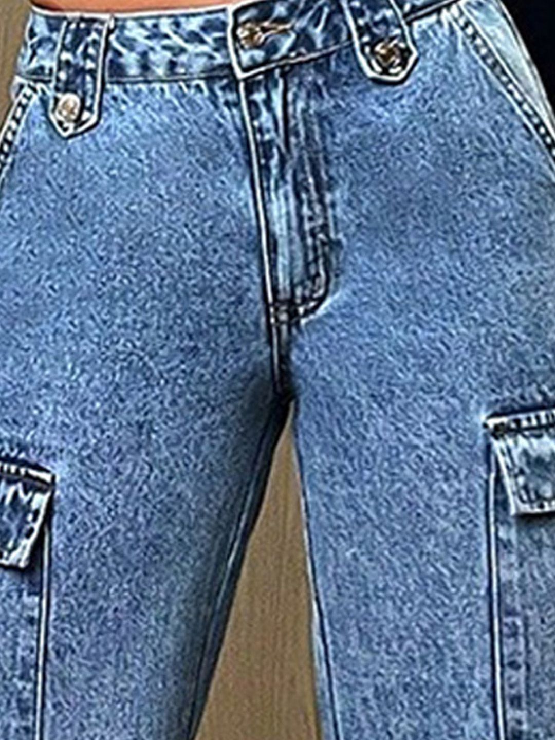 Kotty Women Cotton Straight Fit High-Rise Stretchable Jeans