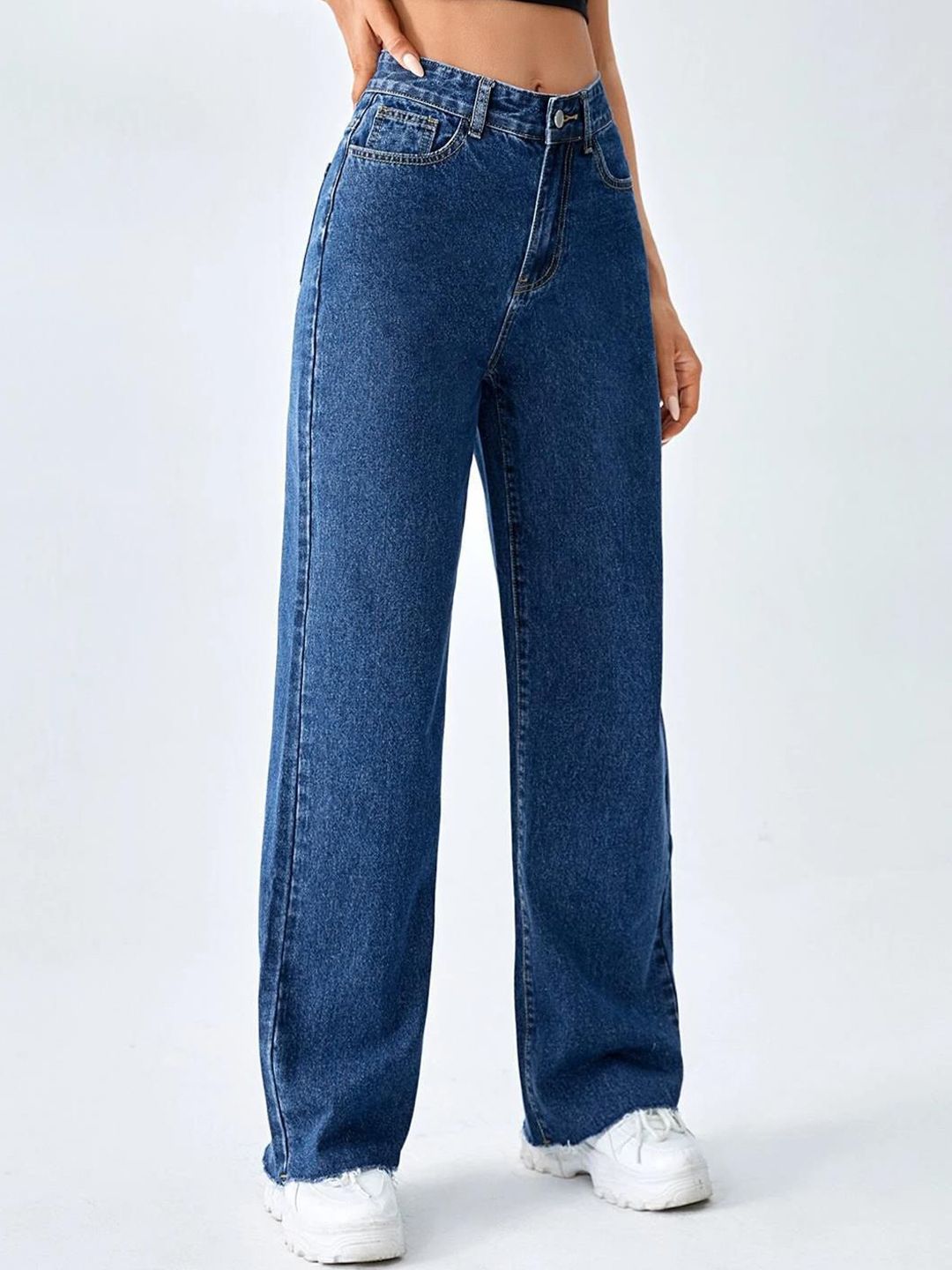 Kotty Women Straight Fit High-Rise Stretchable Jeans