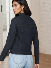 Kotty Women Spread Collar Denim Jacket