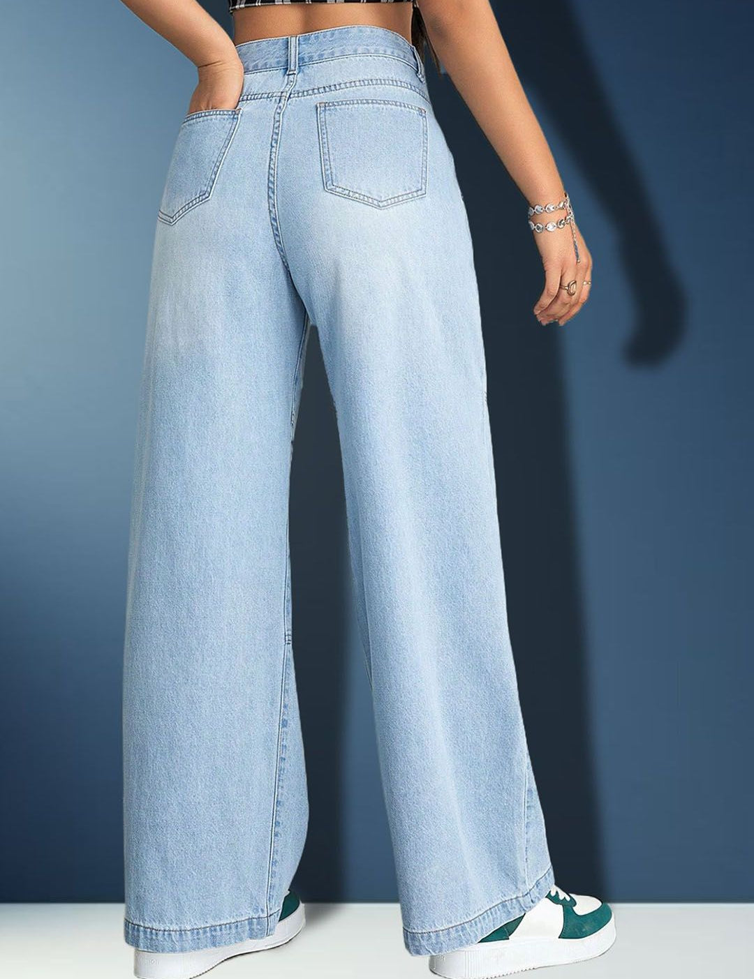 Kotty Women Straight Fit High-Rise Stretchable Jeans