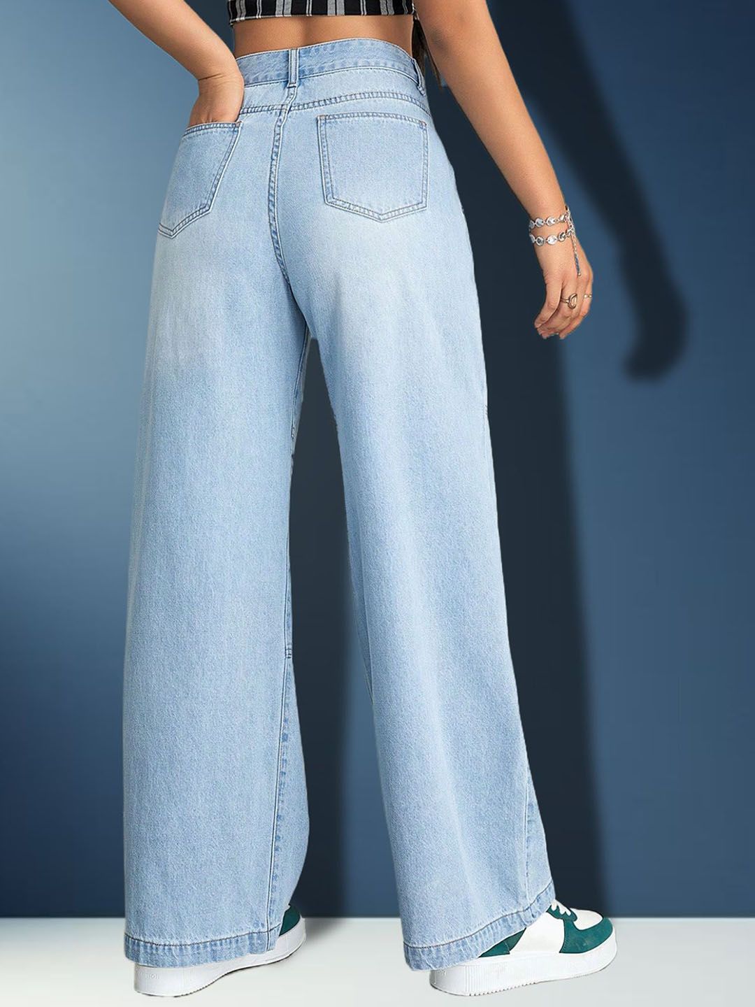 Kotty Women Straight Fit High-Rise Stretchable Jeans