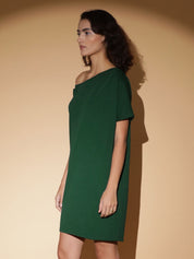 Kotty Women Solid One Shoulder A-Line Dress