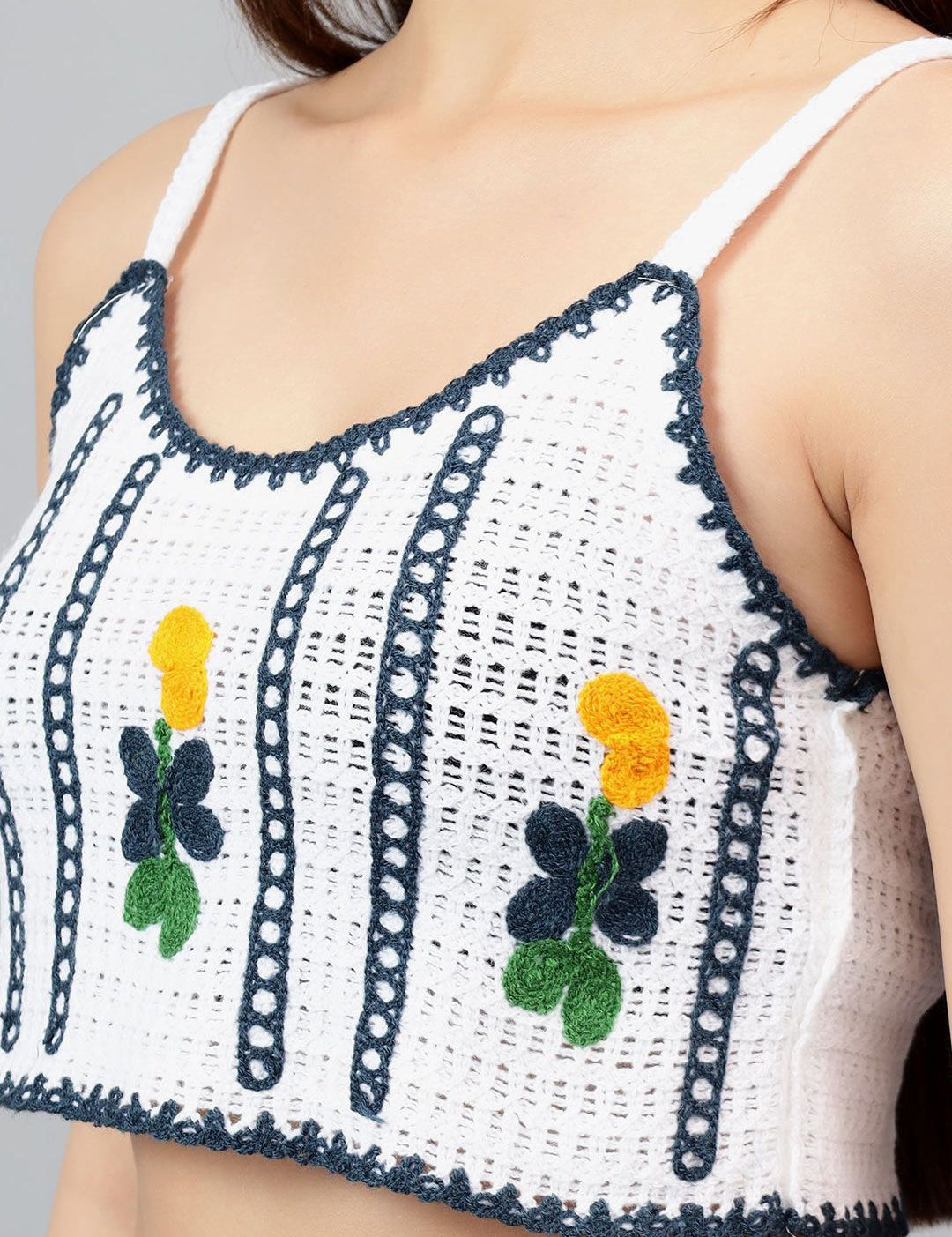 Kotty Women Self Design Scoop Neck Cotton Top