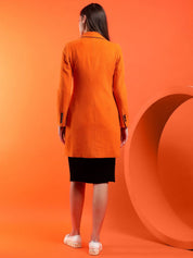 Kotty Solid Shawl Collar Longline Overcoat