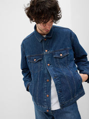 Kotty Men Solid Denim Jacket