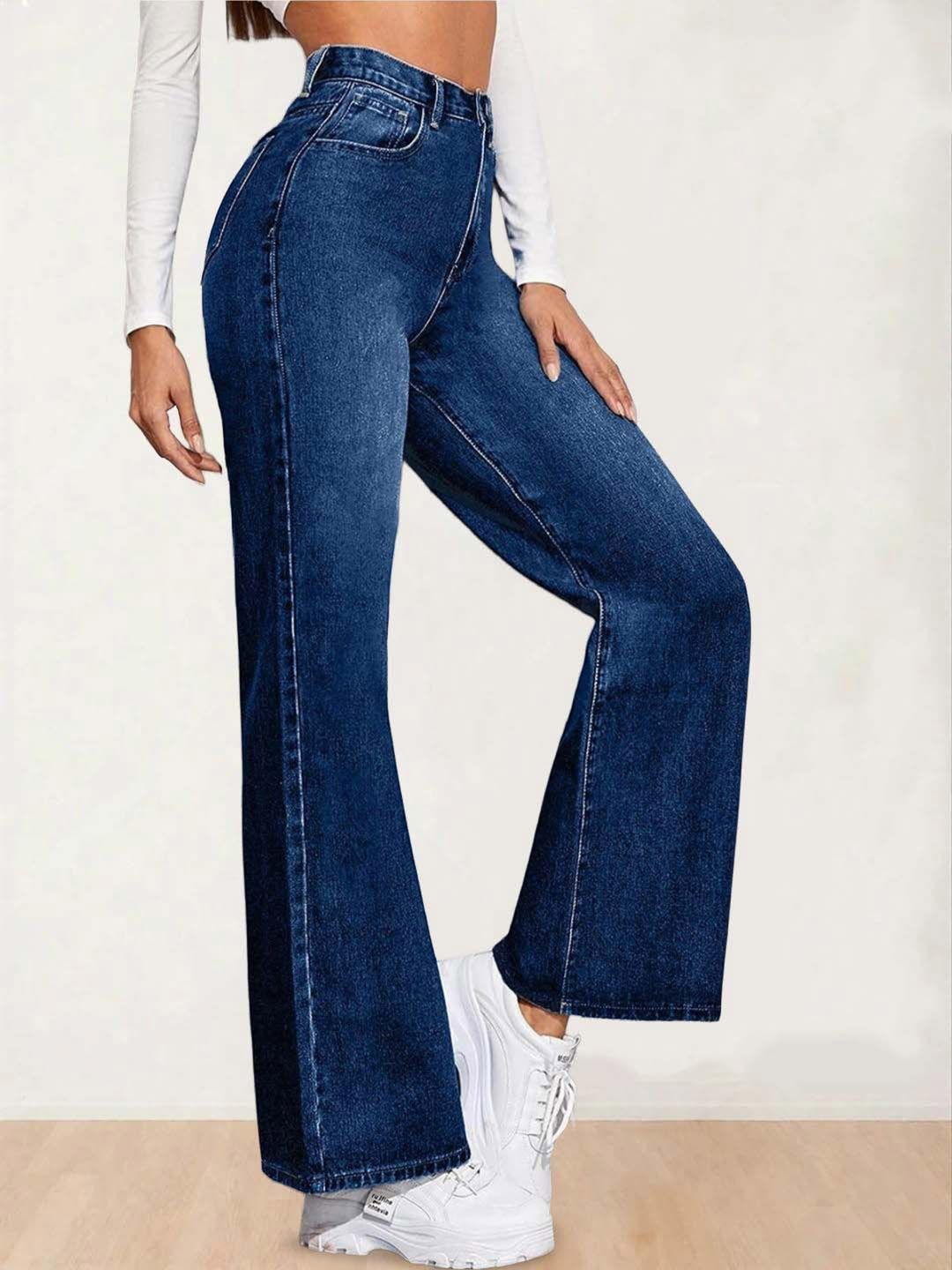Kotty Women Straight Fit High-Rise Stretchable Jeans