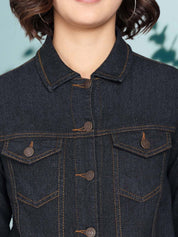 Kotty Women Spread Collar Denim Jacket