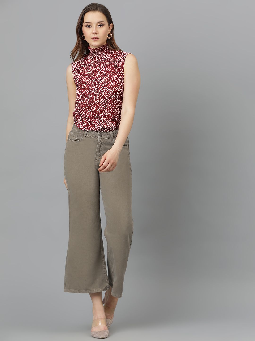 Kotty Animal Print Crepe Top