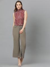 Kotty Animal Print Crepe Top